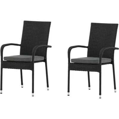 Chaise de jardin Anna de Venture Home - Empilable Noir - Mobilier de Jardin - Publicité Chaise de jardin Anna de Venture Home - Empilable Noir - Mobilier de Jardin - Publicité