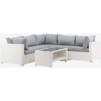 Venture Home Ecksofa-Set - Outdoor Lounge - Weiß, Grau - Gartenmöbel Venture Home Ecksofa-Set - Outdoor Lounge - Weiß, Grau - Gartenmöbel