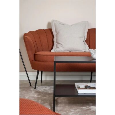 Venture Design Calais 3-sitssoffa - Skalformad rygg, Orange, Moderna ben Venture Design Calais 3-sitssoffa - Skalformad rygg, Orange, Moderna ben