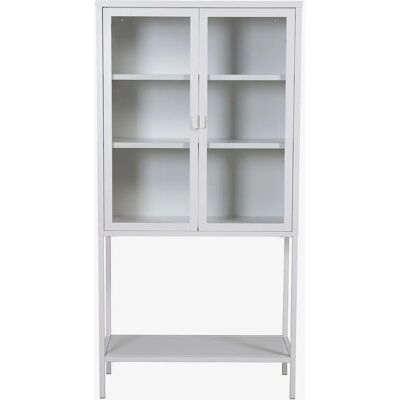 Vitrine + Buffetschrank Misha - Vitrinenschrank - Vit - 75 x 35 x 150 cm - Produkt Vitrine + Buffetschrank Misha - Vitrinenschrank - Vit - 75 x 35 x 150 cm - Produkt