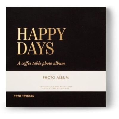 Printworks Schwarzes Coffee Table Fotoalbum - Happy Days Printworks Schwarzes Coffee Table Fotoalbum - Happy Days