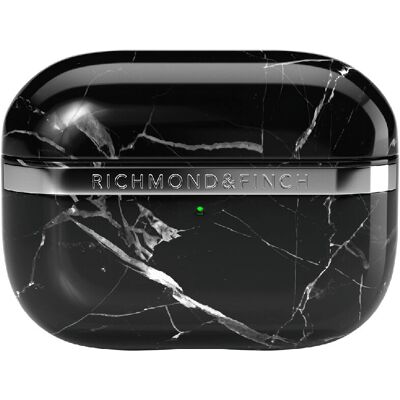 Richmond & Finch Zwart Marmer AirPods Pro Hoesje - Accessoire Koptelefoon Richmond & Finch Zwart Marmer AirPods Pro Hoesje - Accessoire Koptelefoon