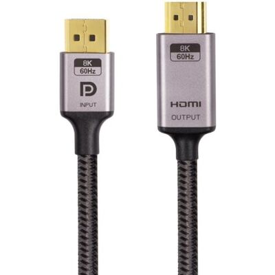 NÖRDIC Displayport 1.4 to HDMI 2.1 8K - 3m - tukee 8K60Hz & HDR NÖRDIC Displayport 1.4 to HDMI 2.1 8K - 3m - tukee 8K60Hz & HDR