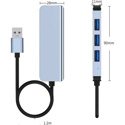 Nördic - USB-HUB12 - 4x USB-A 3.0 porte - USB Hub Nördic - USB-HUB12 - 4x USB-A 3.0 porte - USB Hub
