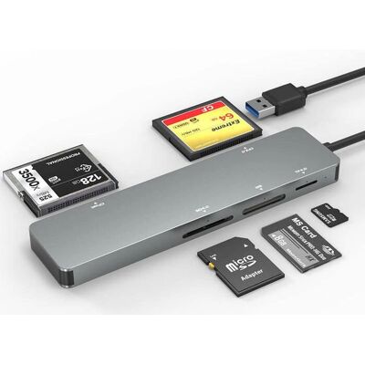 NÖRDIC - CRD-014 - Aluminium - USB 3.2 Gen 1 - Kortinlukija NÖRDIC - CRD-014 - Aluminium - USB 3.2 Gen 1 - Kortinlukija