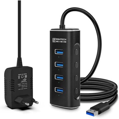 NÖRDIC - USB-HUB80 - Musta - 4-Port - USB Hub NÖRDIC - USB-HUB80 - Musta - 4-Port - USB Hub