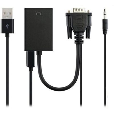 NÖRDIC - VGA to HDMI sovitin 1080p60 - Musta - HDMI - Video Adapter NÖRDIC - VGA to HDMI sovitin 1080p60 - Musta - HDMI - Video Adapter