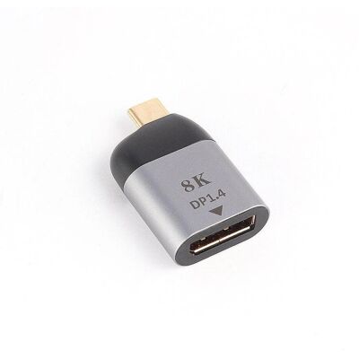 NÖRDIC USB C DisplayPort-muunnin - 8K 60Hz - Tilanharmaa NÖRDIC USB C DisplayPort-muunnin - 8K 60Hz - Tilanharmaa
