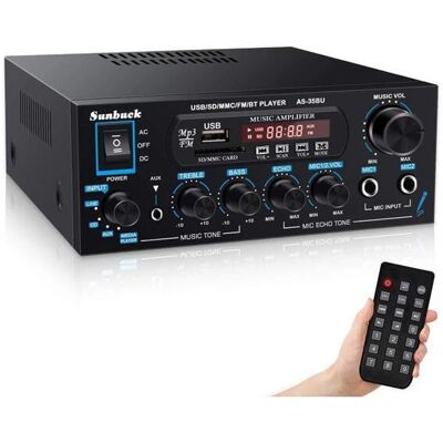 Nördic KS-33BT Bluetooth vahvistin - 60/60W RMS - Karaoke, HiFi Nördic KS-33BT Bluetooth vahvistin - 60/60W RMS - Karaoke, HiFi