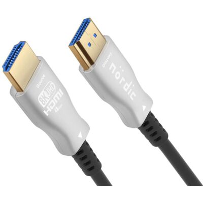 NÖRDIC - HDMI-F021 - 20m - HDMI 2.1 Active Optical - HDMI-kaapeli NÖRDIC - HDMI-F021 - 20m - HDMI 2.1 Active Optical - HDMI-kaapeli