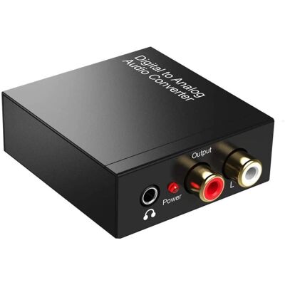 NÖRDIC 192KHz Äänimuunnin - Digitaalinen analogiseksi, Toslink & Coaxial, RCA L/R, 3,5mm AUX NÖRDIC 192KHz Äänimuunnin - Digitaalinen analogiseksi, Toslink & Coaxial, RCA L/R, 3,5mm AUX