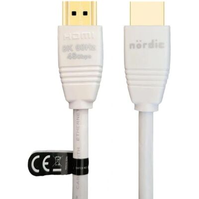 Nördic - HDMI-520A - 2m - HDMI Type A - HDMI-kabel Nördic - HDMI-520A - 2m - HDMI Type A - HDMI-kabel
