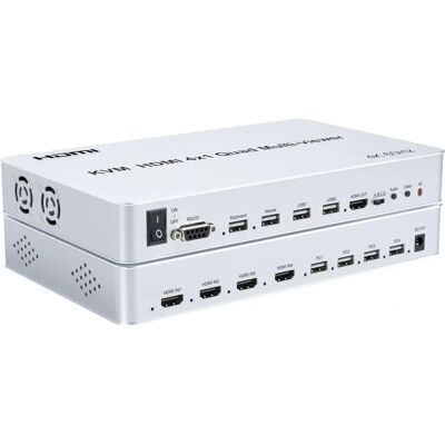 NÖRDIC 4xPC HDMI KVM Switch - Tukee 4K60Hz - USB-A Portit NÖRDIC 4xPC HDMI KVM Switch - Tukee 4K60Hz - USB-A Portit