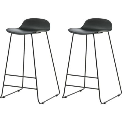 Venture Home Wave Schwarzer Kunststoff Barhocker - 2er Set Venture Home Wave Schwarzer Kunststoff Barhocker - 2er Set