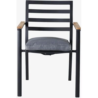 Venture Home Brasilia Havestol - Stabelbar, aluminium og teak - Sort Venture Home Brasilia Havestol - Stabelbar, aluminium og teak - Sort