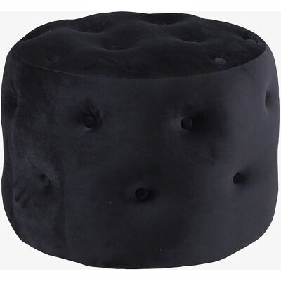 Venture Home Benjamin Pouf en Velours Noir - Pouf - Publicité Venture Home Benjamin Pouf en Velours Noir - Pouf - Publicité