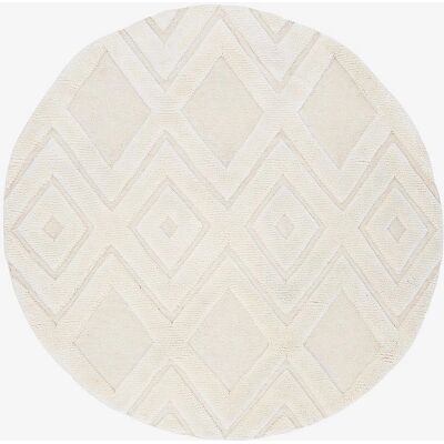 VINDMatto Dahlia Vit Matta - 200x200cm - Ull, Modern Design VINDMatto Dahlia Vit Matta - 200x200cm - Ull, Modern Design