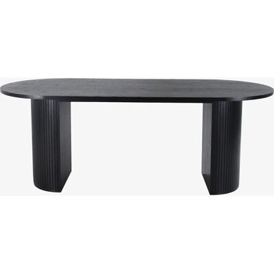 Venture Design Eichen Oval Esstisch - 200x90cm Beige & Schwarz Venture Design Eichen Oval Esstisch - 200x90cm Beige & Schwarz