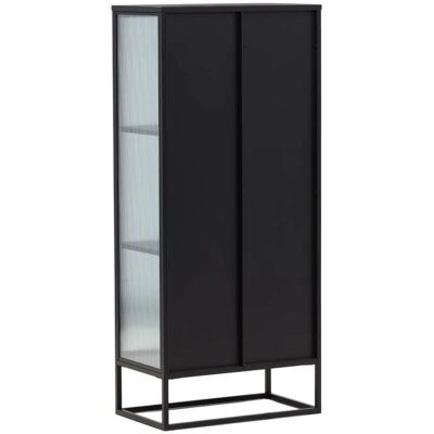 Venture Home Garis Svart Vitrin - Eleganta Glasdörrar - 160x70x40 cm - Vitrine Cabinet Venture Home Garis Svart Vitrin - Eleganta Glasdörrar - 160x70x40 cm - Vitrine Cabinet