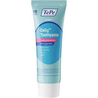 Dentifrice TePe Daily à la Menthe Douce - 75ml Dentifrice TePe Daily à la Menthe Douce - 75ml