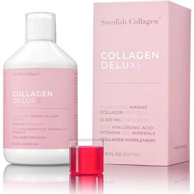 Swedish Collagen Deluxe - Colágeno Marino 12,500mg, 500ml, 20 Dosis Swedish Collagen Deluxe - Colágeno Marino 12,500mg, 500ml, 20 Dosis