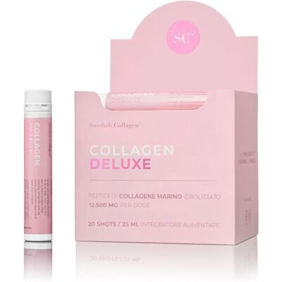 Swedish Collagen Deluxe Shot - Colágeno Marino, Ácido Hialurónico & Vitaminas Swedish Collagen Deluxe Shot - Colágeno Marino, Ácido Hialurónico & Vitaminas