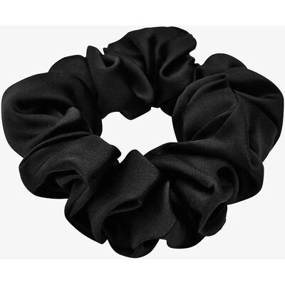Lenoites Mulberry Silke Scrunchie - Sort - Hårtilbehør Lenoites Mulberry Silke Scrunchie - Sort - Hårtilbehør