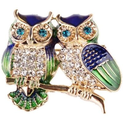 Awendela - Ugglor - Monivärinen - 35 x 30 mm - Brooch Awendela - Ugglor - Monivärinen - 35 x 30 mm - Brooch