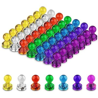 Awendela - Pushpin-Acrylic - Monivärinen - 7 kpl - Jääkaappimagneetti Awendela - Pushpin-Acrylic - Monivärinen - 7 kpl - Jääkaappimagneetti