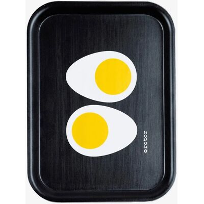 Rotor design - Serveringsbakke Egg Halves - Sort Rotor design - Serveringsbakke Egg Halves - Sort