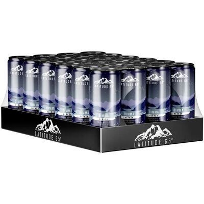 Latitude 65° Dimma - Blåbär - Sockerfri - 180mg koffein - 330ml Latitude 65° Dimma - Blåbär - Sockerfri - 180mg koffein - 330ml