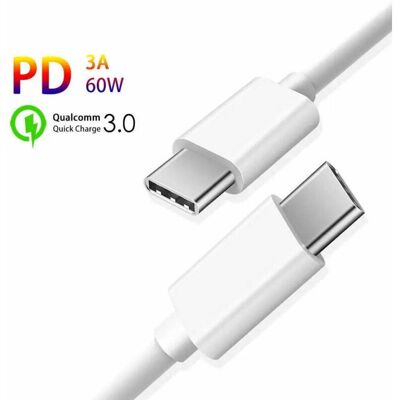 SiGN Schnellladekabel USB-C zu USB-C 60W, 3m, Weiß SiGN Schnellladekabel USB-C zu USB-C 60W, 3m, Weiß
