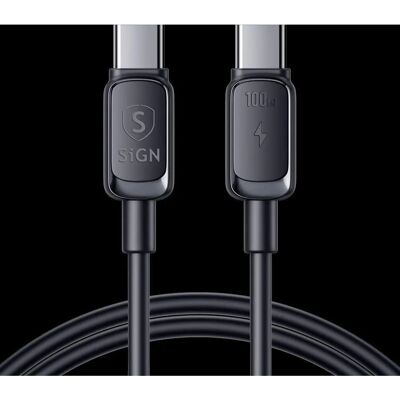 Câble USB-C vers USB-C SiGN 100W - 3m - Publicité Câble USB-C vers USB-C SiGN 100W - 3m - Publicité