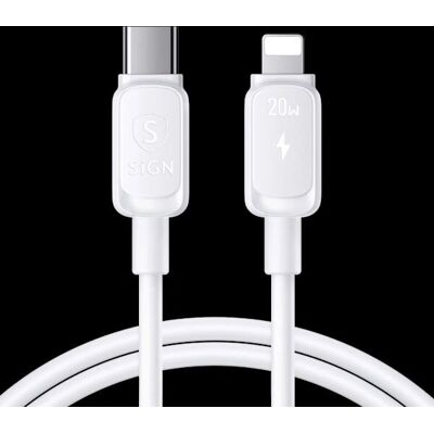 SiGN USB-C zu Lightning Kabel 20W - 3m - Weiß - Kabel SiGN USB-C zu Lightning Kabel 20W - 3m - Weiß - Kabel