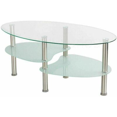 Skecten Weiße Tischplatte aus gehärtetem Glas - Couchtisch Skecten Weiße Tischplatte aus gehärtetem Glas - Couchtisch