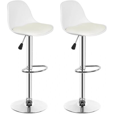 SKECTEN - Conjunto de 2 taburetes de bar ajustables - Negro SKECTEN - Conjunto de 2 taburetes de bar ajustables - Negro