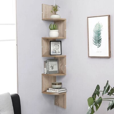 Estante de esquina SKECTEN Madera Roble - Estantería de pared Estante de esquina SKECTEN Madera Roble - Estantería de pared