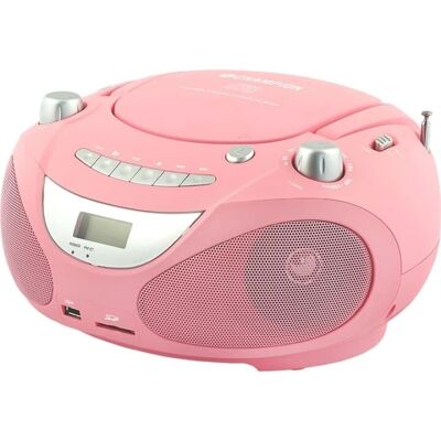 Champion ABB200P Rosa Boombox - Kannettava CD/Radio/MP3/USB Champion ABB200P Rosa Boombox - Kannettava CD/Radio/MP3/USB
