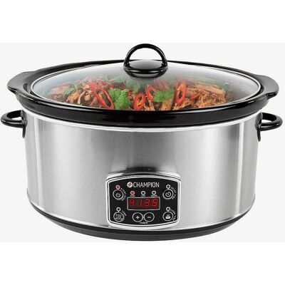 Champion Slow Cooker 6,5L Rostfritt stål Champion Slow Cooker 6,5L Rostfritt stål