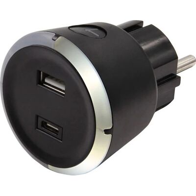 Minuterie de sécurité USB A+C 1-4 heures - Chargeur USB - Publicité Minuterie de sécurité USB A+C 1-4 heures - Chargeur USB - Publicité