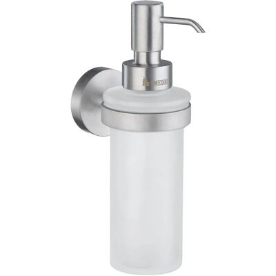 Smedbo Wandmontierter Mattiertes Glas und Geborstet Chrome Seifenspender - Seifenspender Smedbo Wandmontierter Mattiertes Glas und Geborstet Chrome Seifenspender - Seifenspender