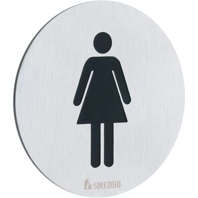 Smedbo FS956 - Gebürsteter Edelstahl Damen WC Schild Smedbo FS956 - Gebürsteter Edelstahl Damen WC Schild
