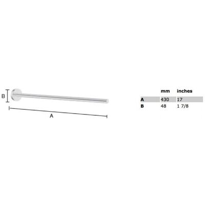 Smedbo HS328 Gebürstet Chrom Handtuchstange - Handtuchstange Smedbo HS328 Gebürstet Chrom Handtuchstange - Handtuchstange
