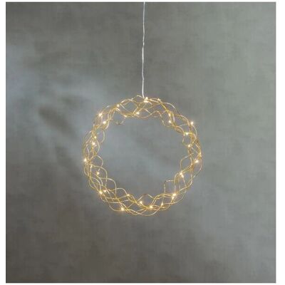 Girlanda LED Star Trading - Ciepła biel - 30cm - Metal - Złoto - Do użytku wewnętrznego Girlanda LED Star Trading - Ciepła biel - 30cm - Metal - Złoto - Do użytku wewnętrznego