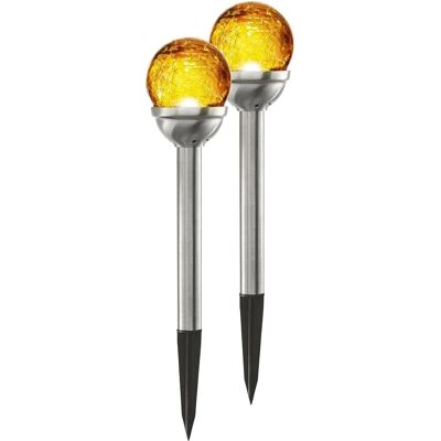StarTrading Solar Gartenspieß Amber Glas - Gartenleuchte StarTrading Solar Gartenspieß Amber Glas - Gartenleuchte