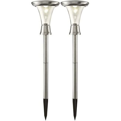 Lampka Solar LED na Ścieżkę - Czujnik Zmierzchu - 47cm - Zestaw 2 sztuki - Oświetlenie zewnętrzne Lampka Solar LED na Ścieżkę - Czujnik Zmierzchu - 47cm - Zestaw 2 sztuki - Oświetlenie zewnętrzne