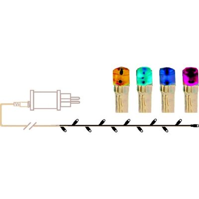 Star Trading Micro dekorationslys - Flerfarvet LED-kæde - 180 pærer - 18m Star Trading Micro dekorationslys - Flerfarvet LED-kæde - 180 pærer - 18m