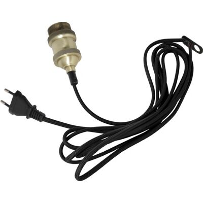 StarTrading Lampenfassung ARCHAIC E27 3,5m schwarzes Textilkabel Messing - Lighting accessory StarTrading Lampenfassung ARCHAIC E27 3,5m schwarzes Textilkabel Messing - Lighting accessory