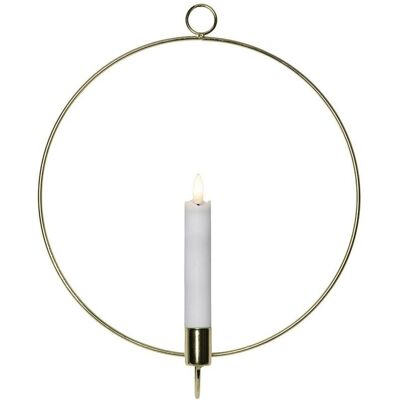 Star Trading Messing-Wanddeko mit LED-Kerze - Moderner geometrischer Stil Star Trading Messing-Wanddeko mit LED-Kerze - Moderner geometrischer Stil