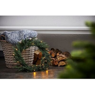 Kunstig Krans Hemmets Hjärta - Thuja 40cm - Innendørs/utendørs - Varmhvite LED-lys Kunstig Krans Hemmets Hjärta - Thuja 40cm - Innendørs/utendørs - Varmhvite LED-lys